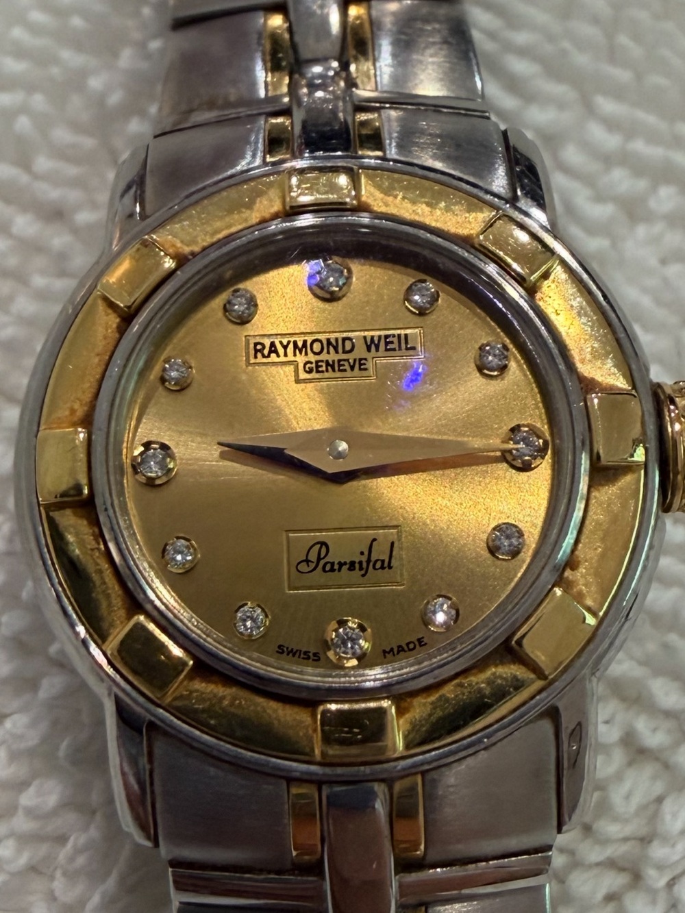 Raymond Weil Parsifal Gold Dial Two-Tone Women's Watch